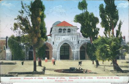 ct50 cartolina  cpa  jerusalem mosquee moschea el aksa el alsa israel israele