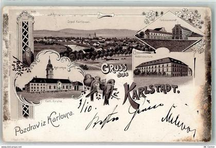Karlovac Karlstadt Gebrauchsspuren Turbinenmühle Kadettenschule Kath. Ki... - 13633877