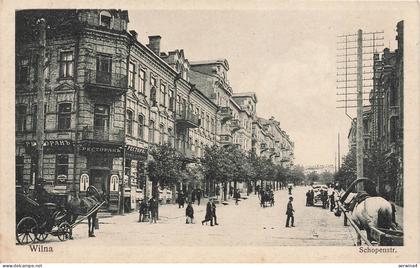 AK Wilna Vilnius Schopenstr. Straßenansicht Litauen ungelaufen Postkarte