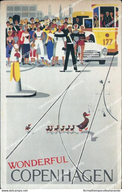 az616 cartolina  wonderful copenhagen danimarca