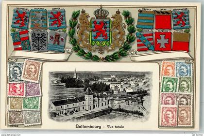 Bettemburg Bétebuerg Prägedruck Wappen Bahnhof Eisenbahn - 13623569