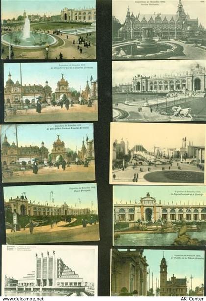 Brüssel Bruxelles Ausstellungen Lot mit 26 AK und 1 Vignette Exposition... - 13820463