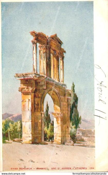 dh208 cartolina cpa athens atene  greece grece