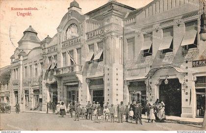 du184 cartolina cpa ungvar korona szalloda ukraine ucraina