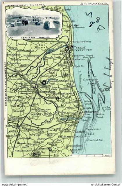 10652693 - Landkarte Esplanade Lowestoft