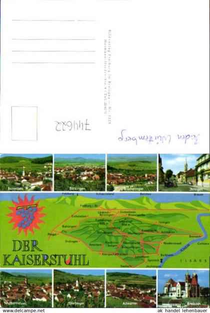 744622 Mehrbild Lagekarte Der Kaiserstuhl Bickensohl Bötzingen Breisach Oberbergen