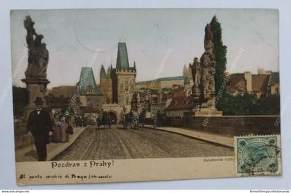 da140 cartolina pozdrav prahy repubblica ceca