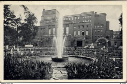 1937 - Bad Teplitz, Schönau, Sudeten, Stadttheater mit Leuchtbrunnen - 20066699
