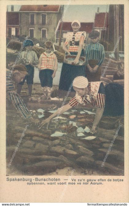 ad274 cartolina spakenburg bunschoten netherlands paesi bassi