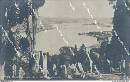 cf490 cartolina fotografica  constantinople  turchia turkey