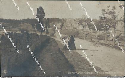 cf502 cartolina  fotografica constantinople  turchia turkey