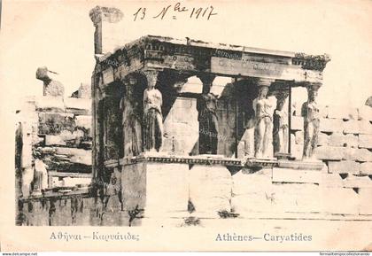 dh175 cartolina cpa athenes  atene caryatides grecia grece greece