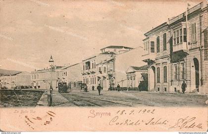 dm168 cartolina smyrne la belle vue turkey turchia