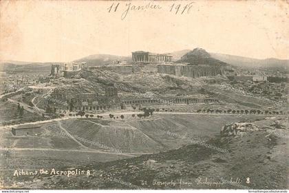 dn56 cartolina cpa athene acropoli atene grecia greece