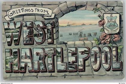 Hartlepool - West Hartlepool Wappen Schmuckrahmen - 12000045