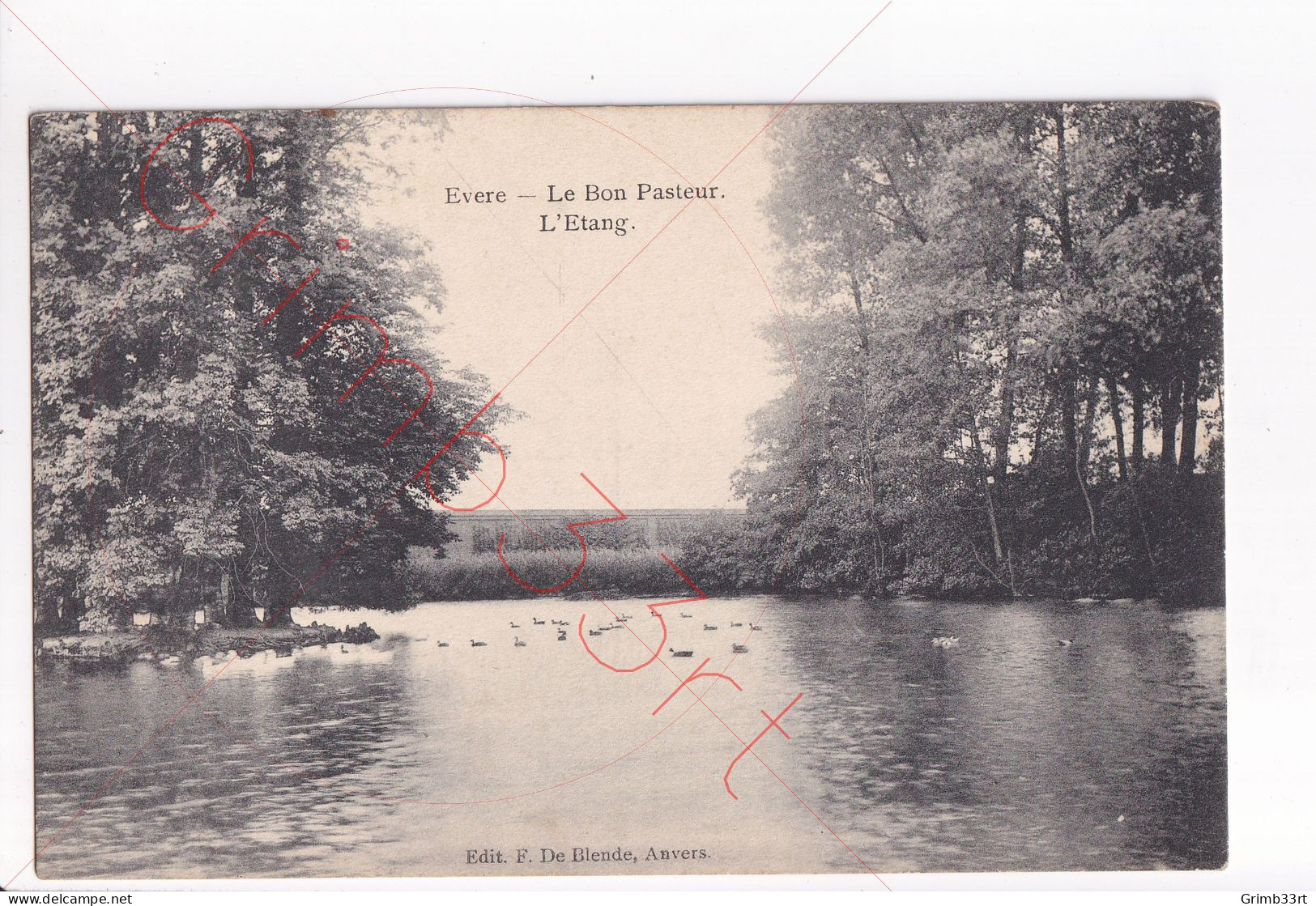 Evere - Le Bon Pasteur - L'Etang - postkaart