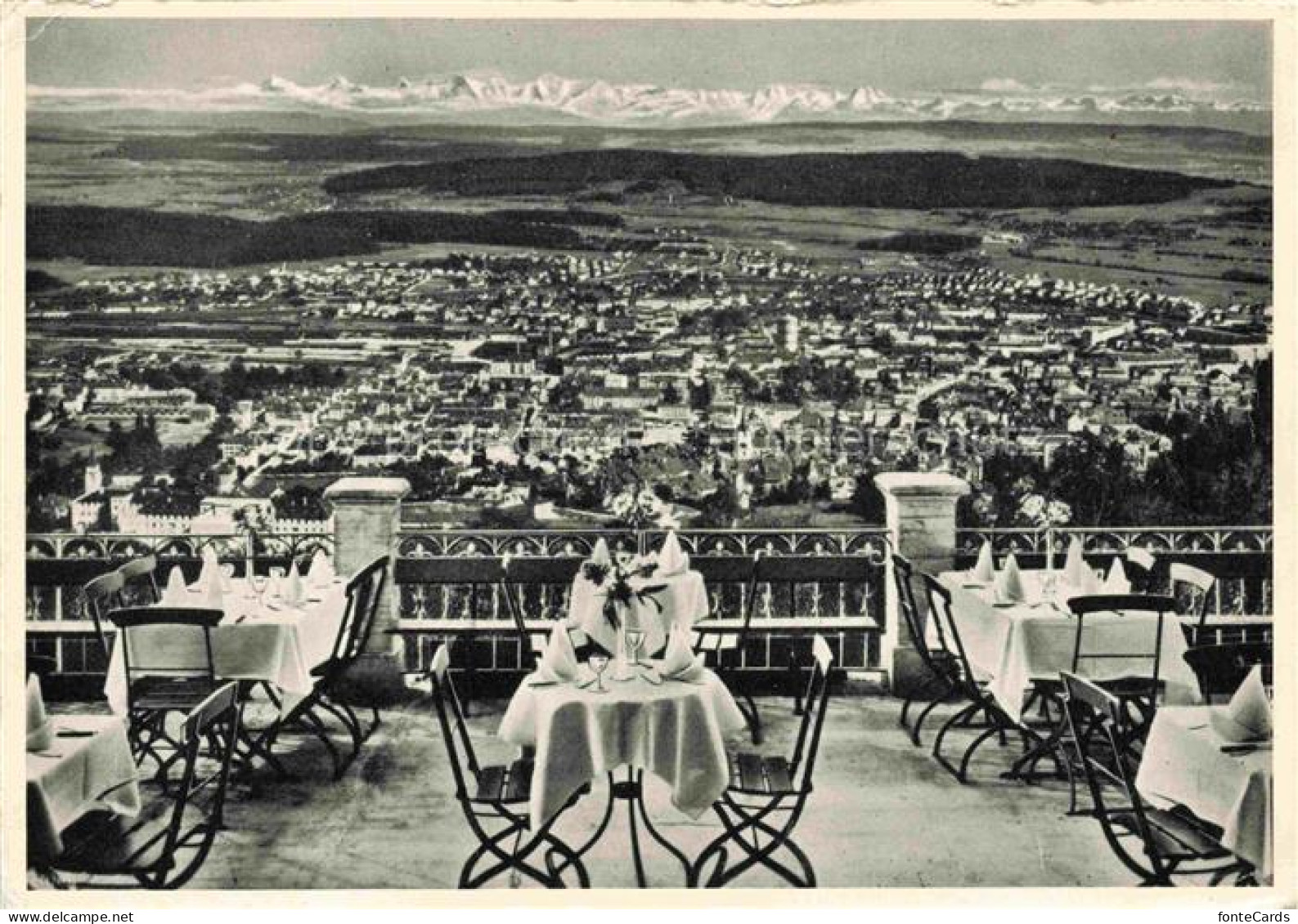 Evilard-sur-Bienne Evilard-Leubringen Biel BE Hotel de la Gare Panorama