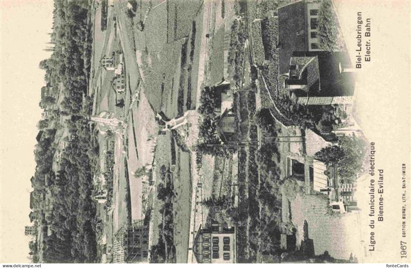 Evilard-sur-Bienne Evilard-Leubringen Biel BE Ligne du funiculaire électrique