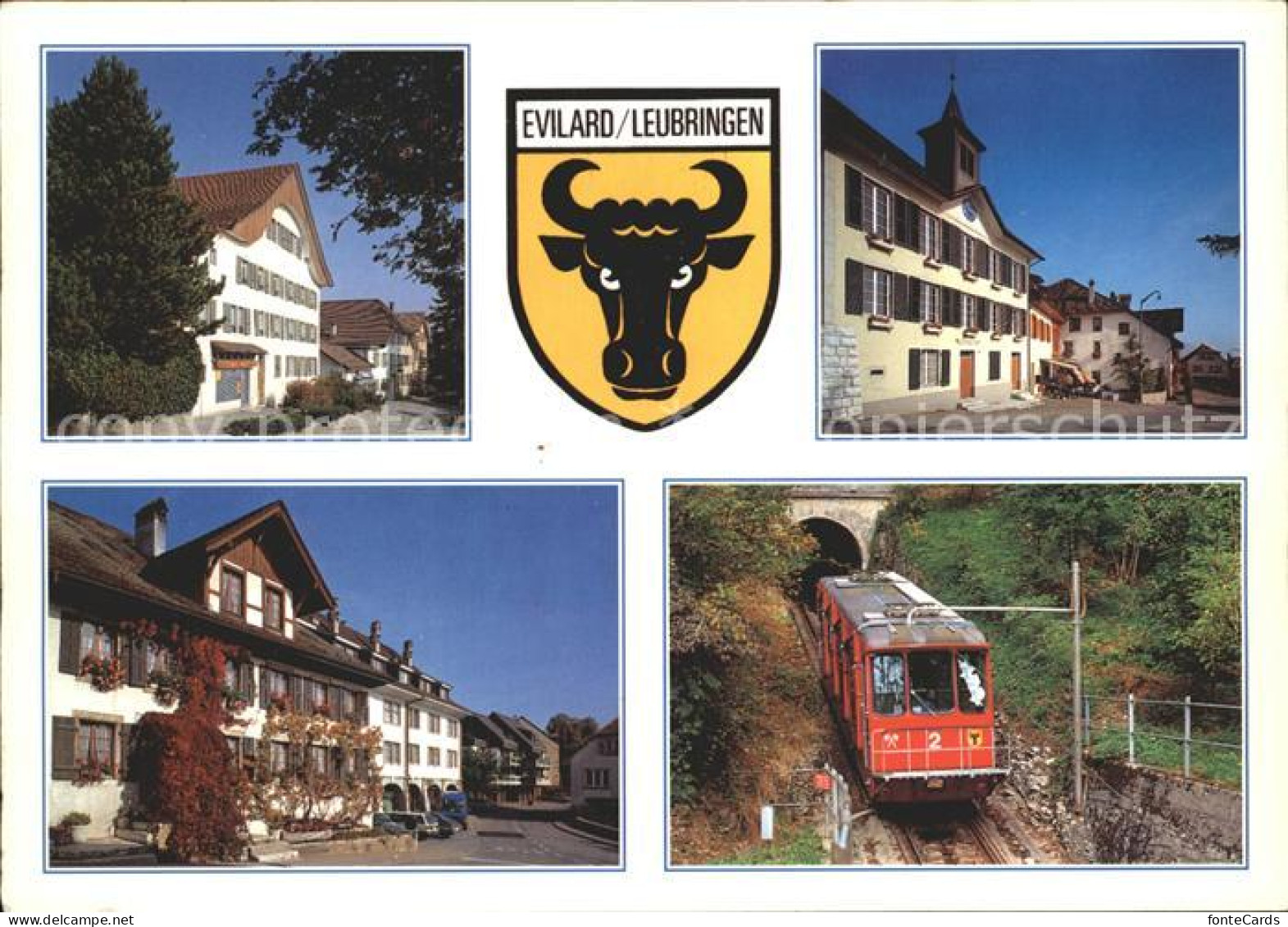 Evilard Zahnradbahn Gebaeude