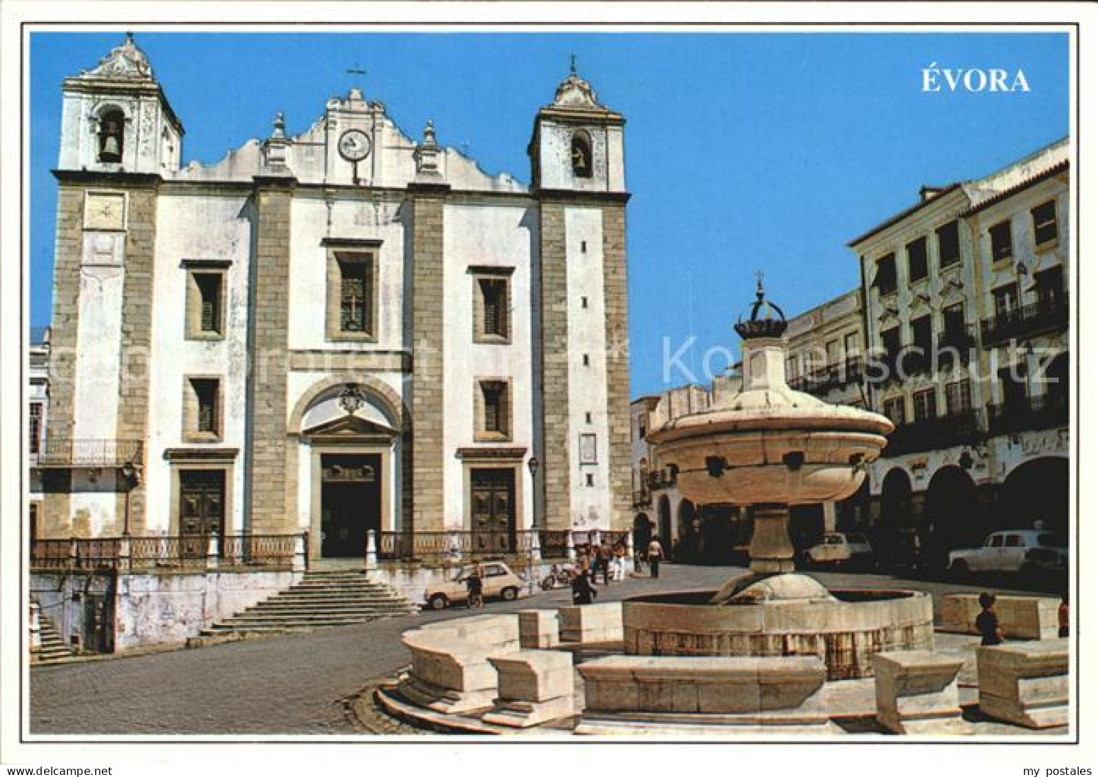 Evora Placa Geraldo Kirche Santo Antao
