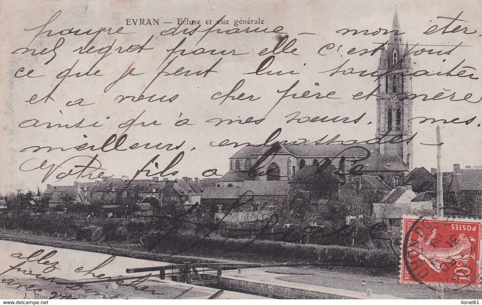 EVRAN : (22) Écluse et vue générale