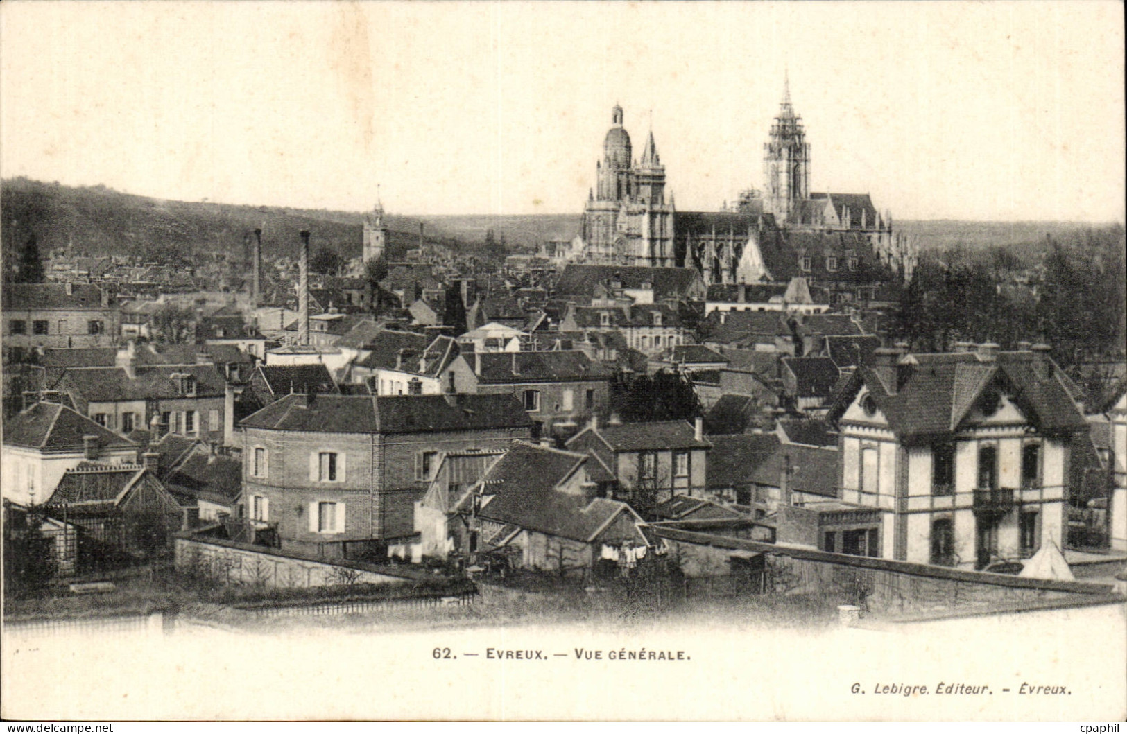 Evreux CPA Vue generale