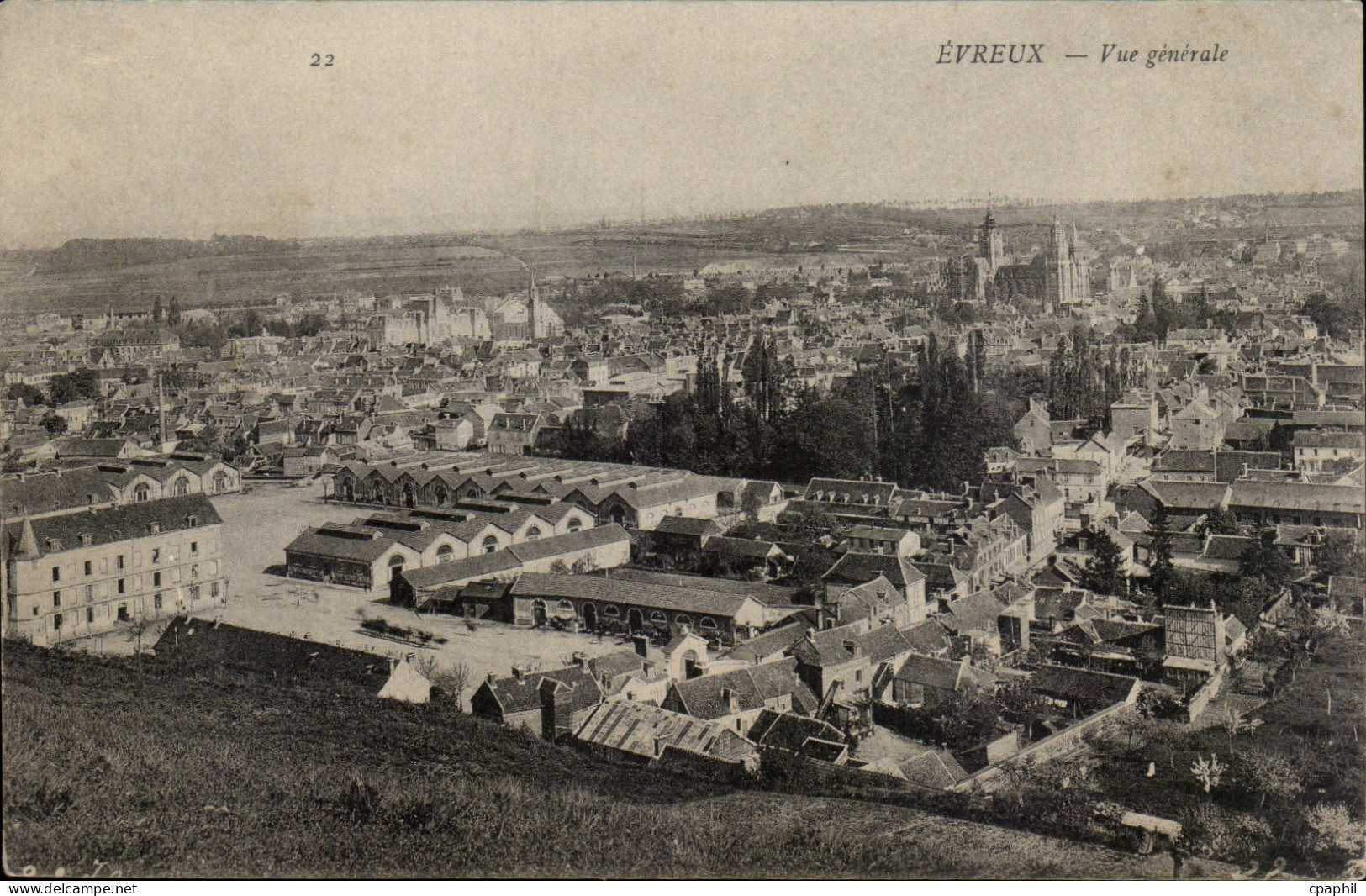 Evreux CPA Vue generale