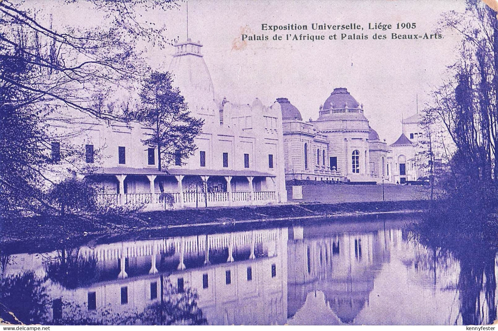 Exposition Universelle, Liége 1905 Palais de l'Afrique et Palais des Beaux-Arts.