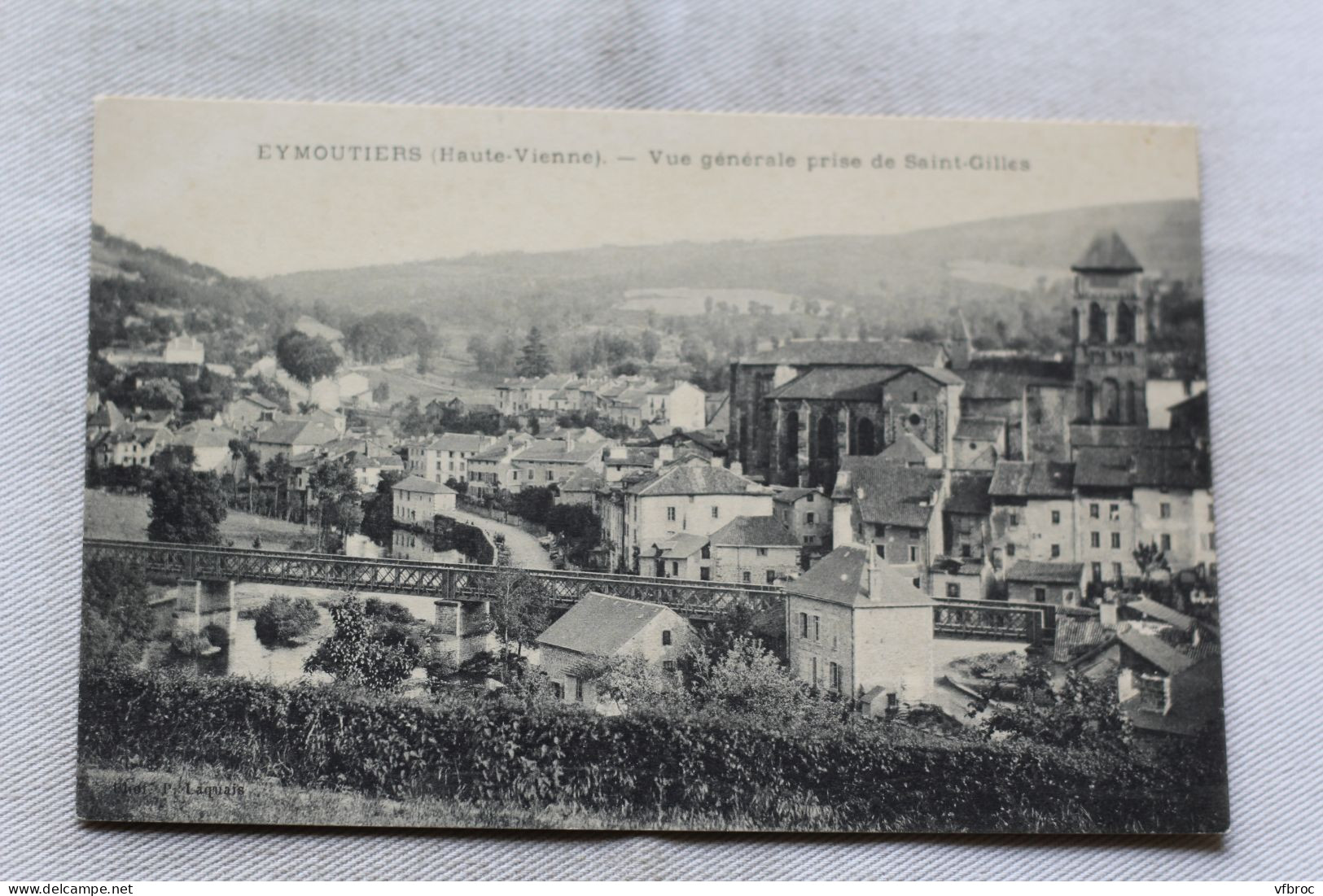Eymoutiers, vue générale prise de saint Gilles, Haute Vienne 87
