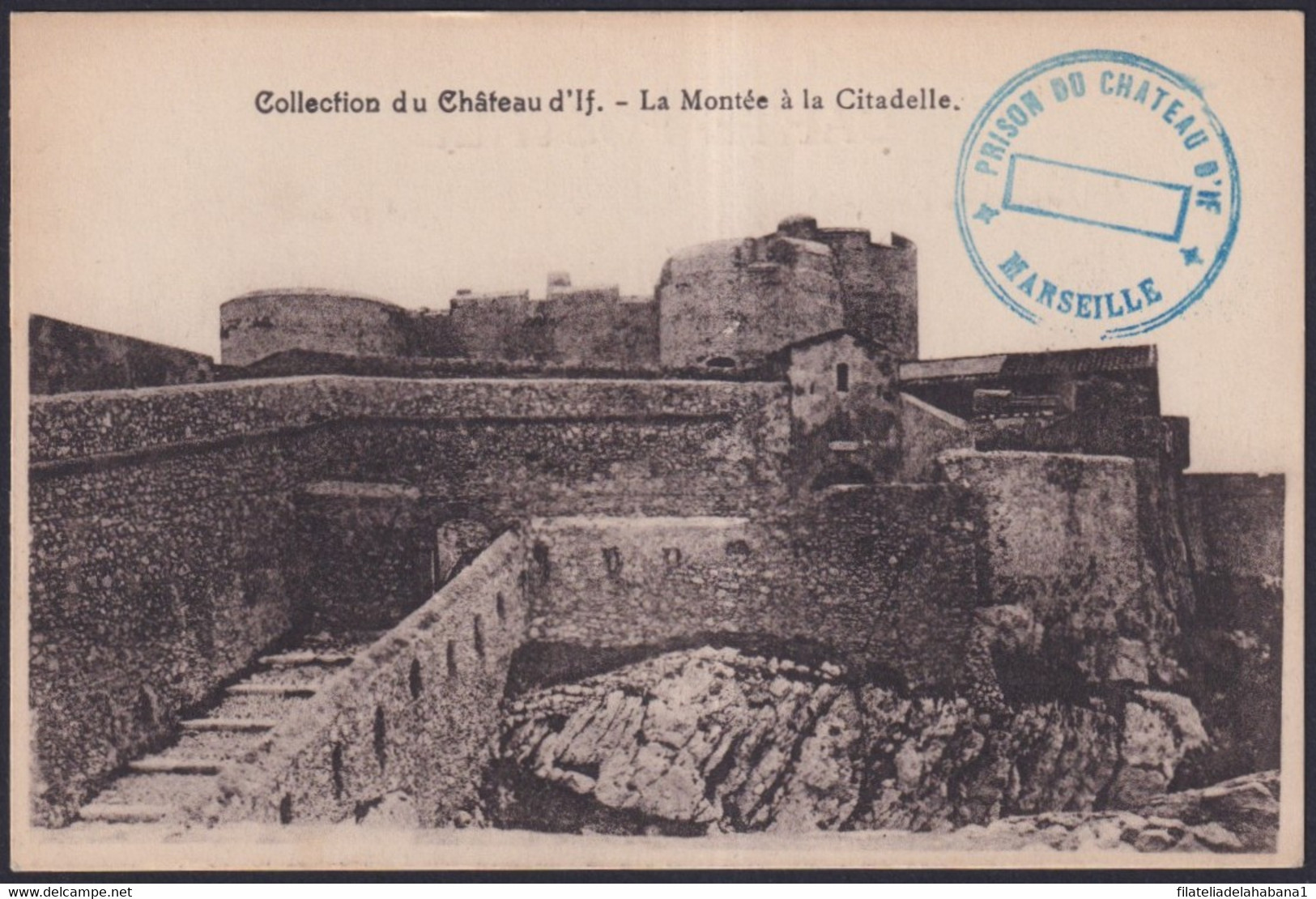 F-EX39207 FRANCE POSTCARD PRISSION IF CASTLE.