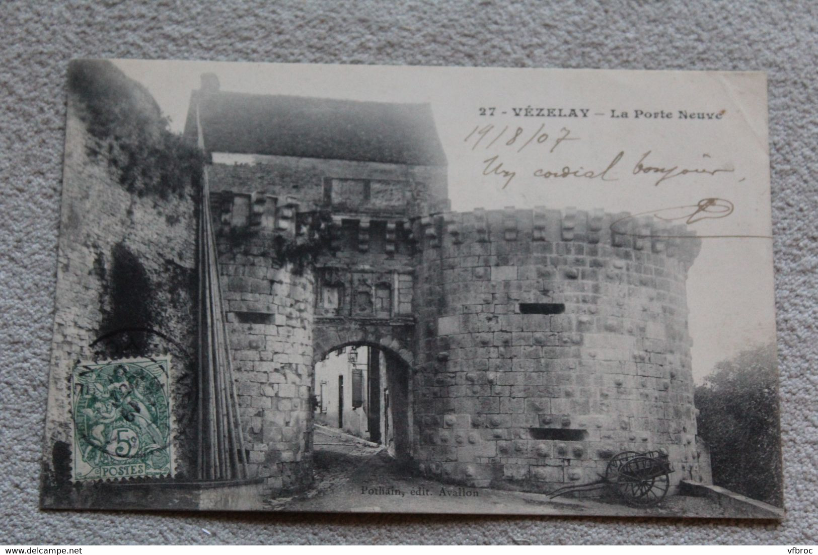 F108, Cpa 1907, Vezelay, la porte neuve, Yonne 89