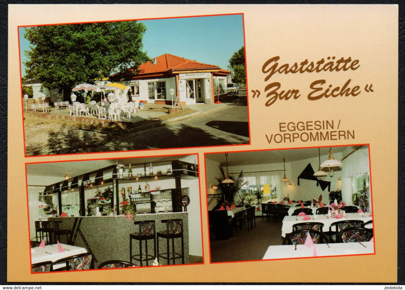 F1189 - TOP Eggesin Gaststätte Zur Eiche Innenansicht - Bild und Heimat Reichenbach Qualitätskarte