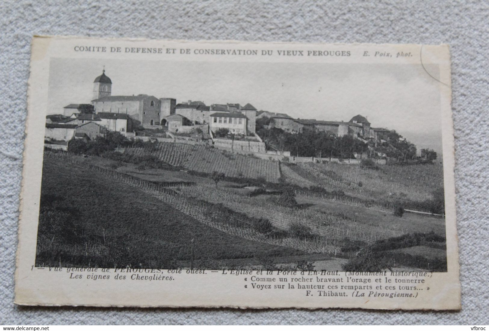 F317, vue générale de Pérouges côté Ouest, Ain 01