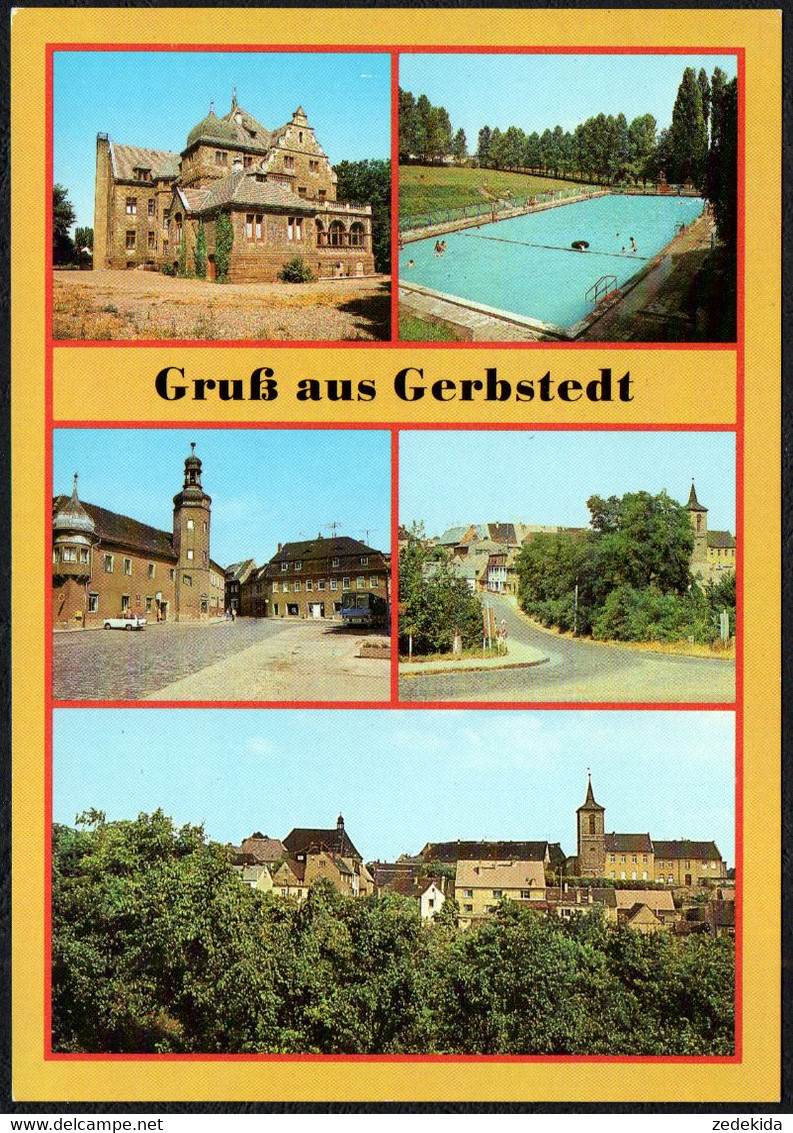 F3634 - TOP Gerbstedt Freibad Kulturhaus Fritz Himpel Markt - Bild und Heimat Reichenbach