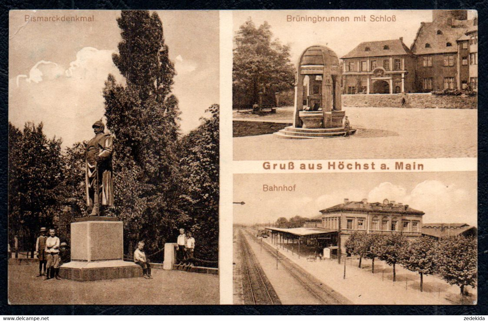 F7135 - Höchst - Bismarck Denkmal Bahnhof Brunnen - Verlag Roos