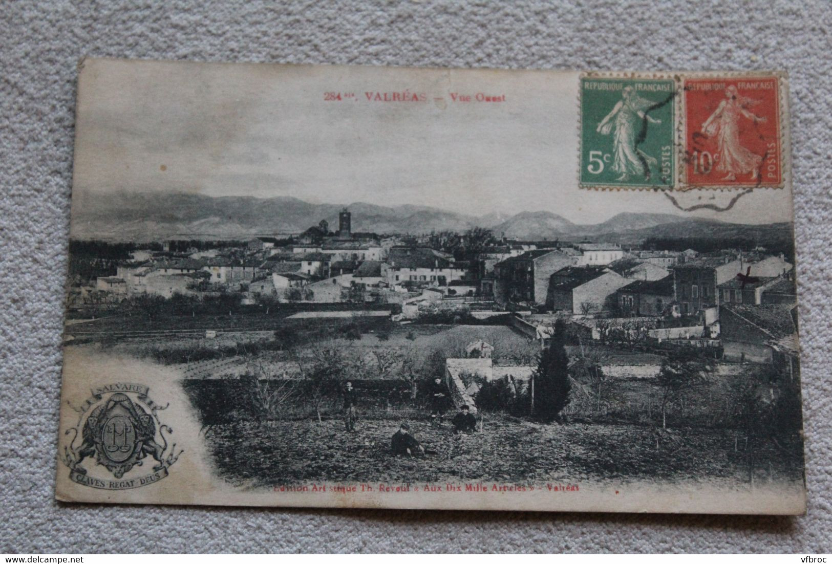 F89, Cpa 1921, Valréas, vue Ouest, Vaucluse 84