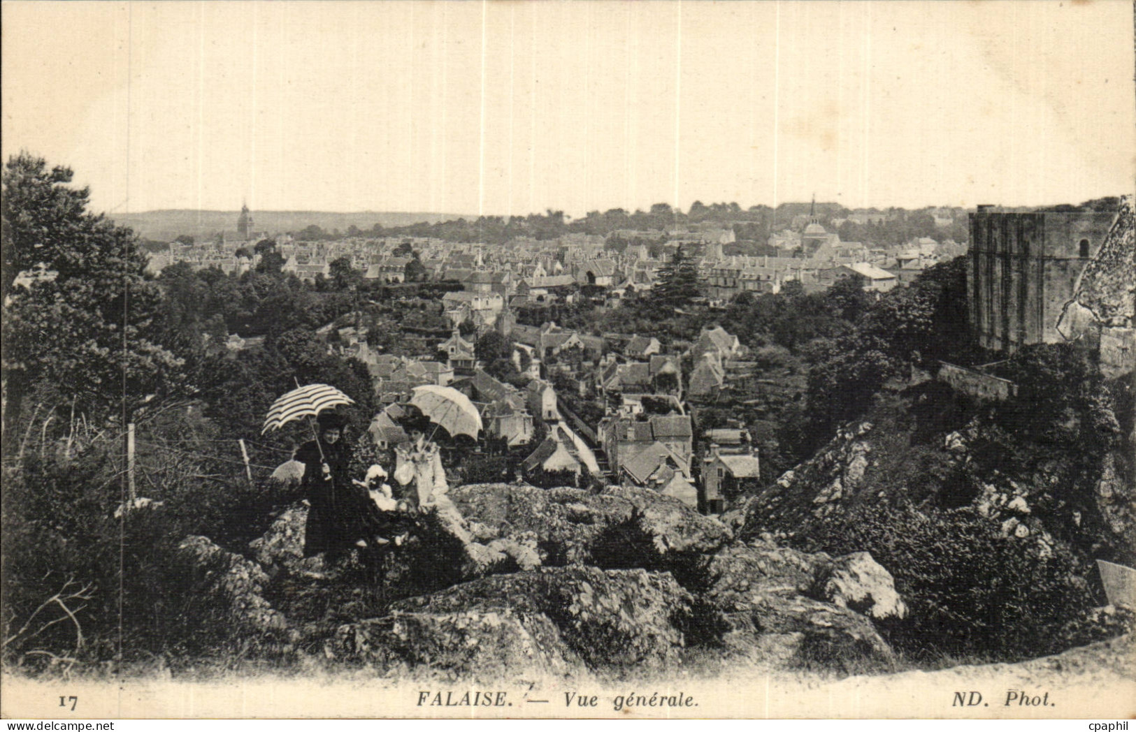 Falaise CPA Vue generale