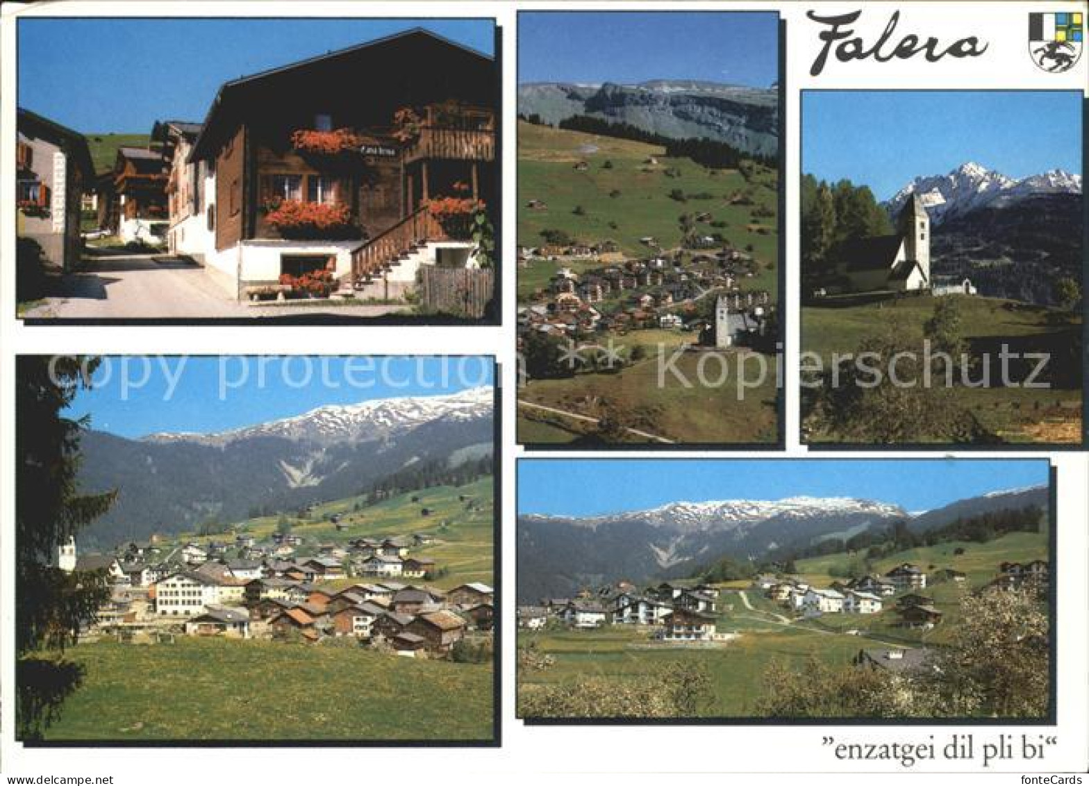 Falera Orts und Teilansichten Panorama