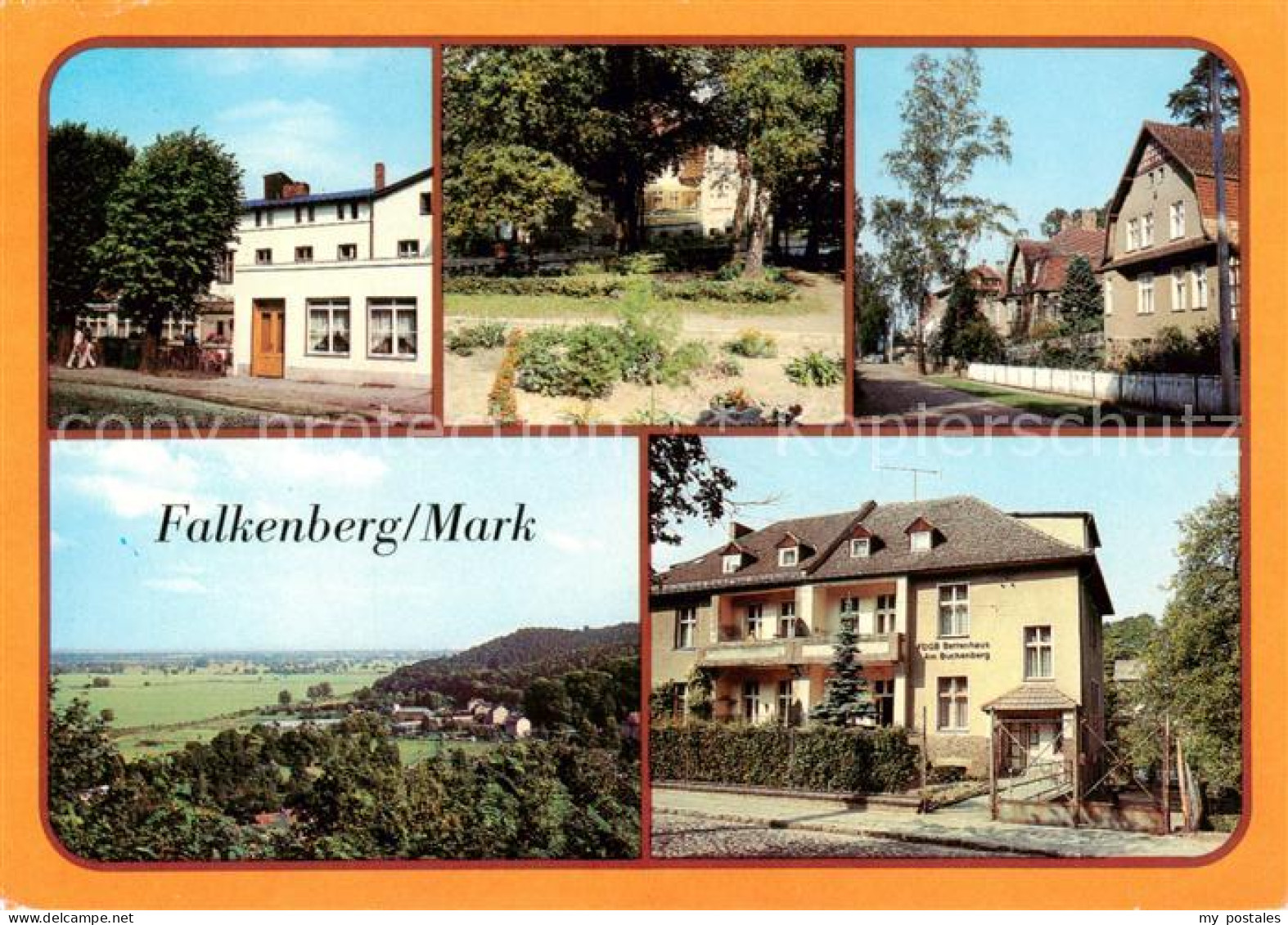 Falkenberg Mark FDGB Erholungsheim Zum Falken Theodor Fontane Platz Teilansicht