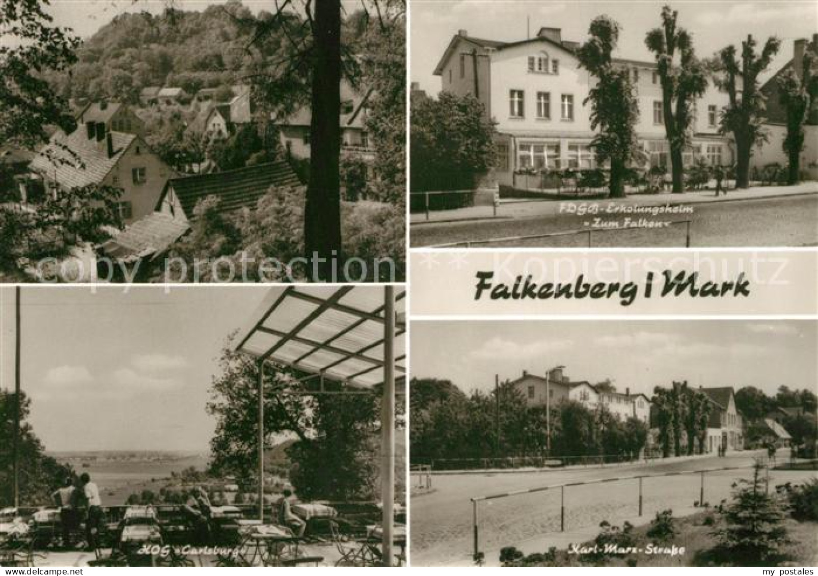 Falkenberg Mark HOG Carlsburg FDGB Erholungsheim Zum Falken Karl Marx Strasse
