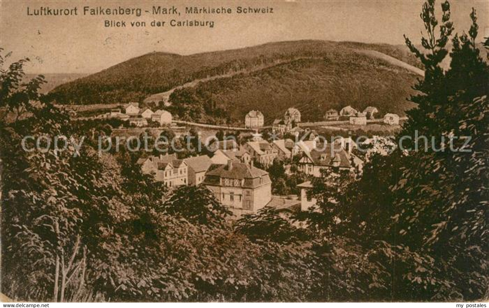 Falkenberg Mark Panorama Blick von der Carlsburg