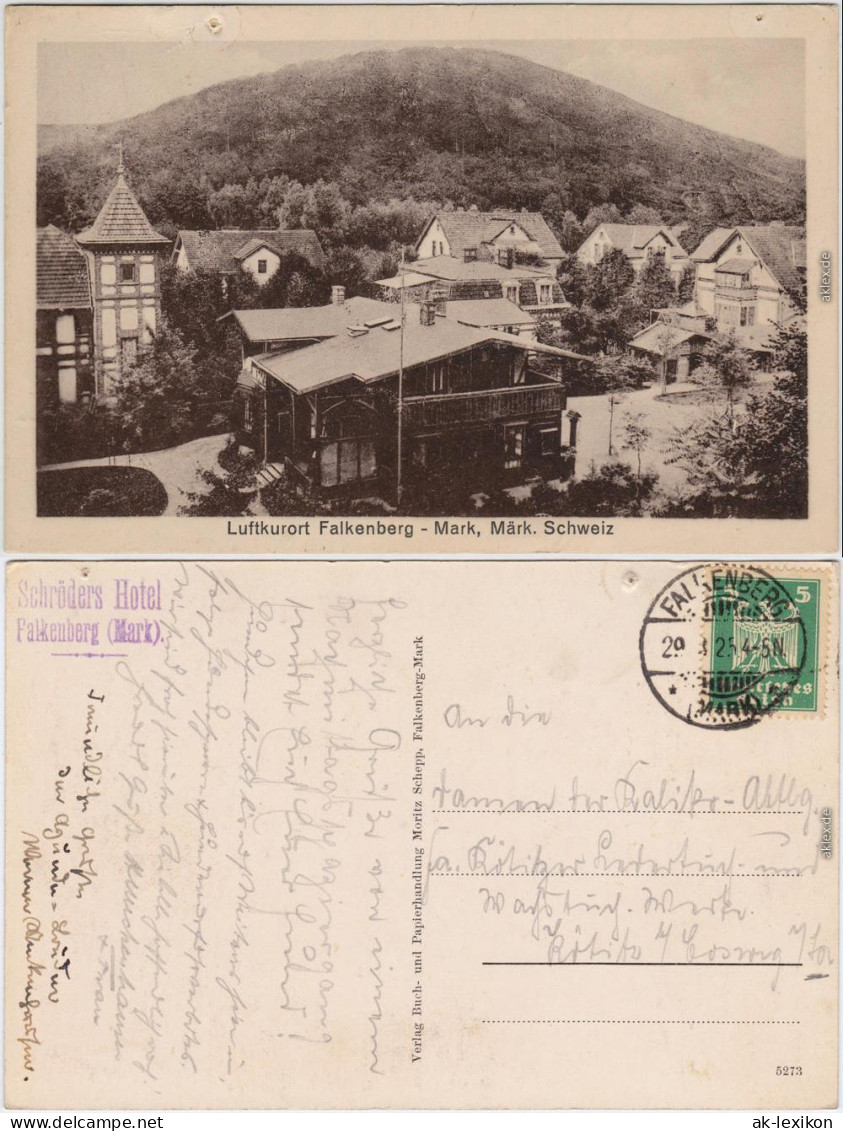 Falkenberg (Mark) Stadtpartie - Villen b Bad Freienwalde 1925