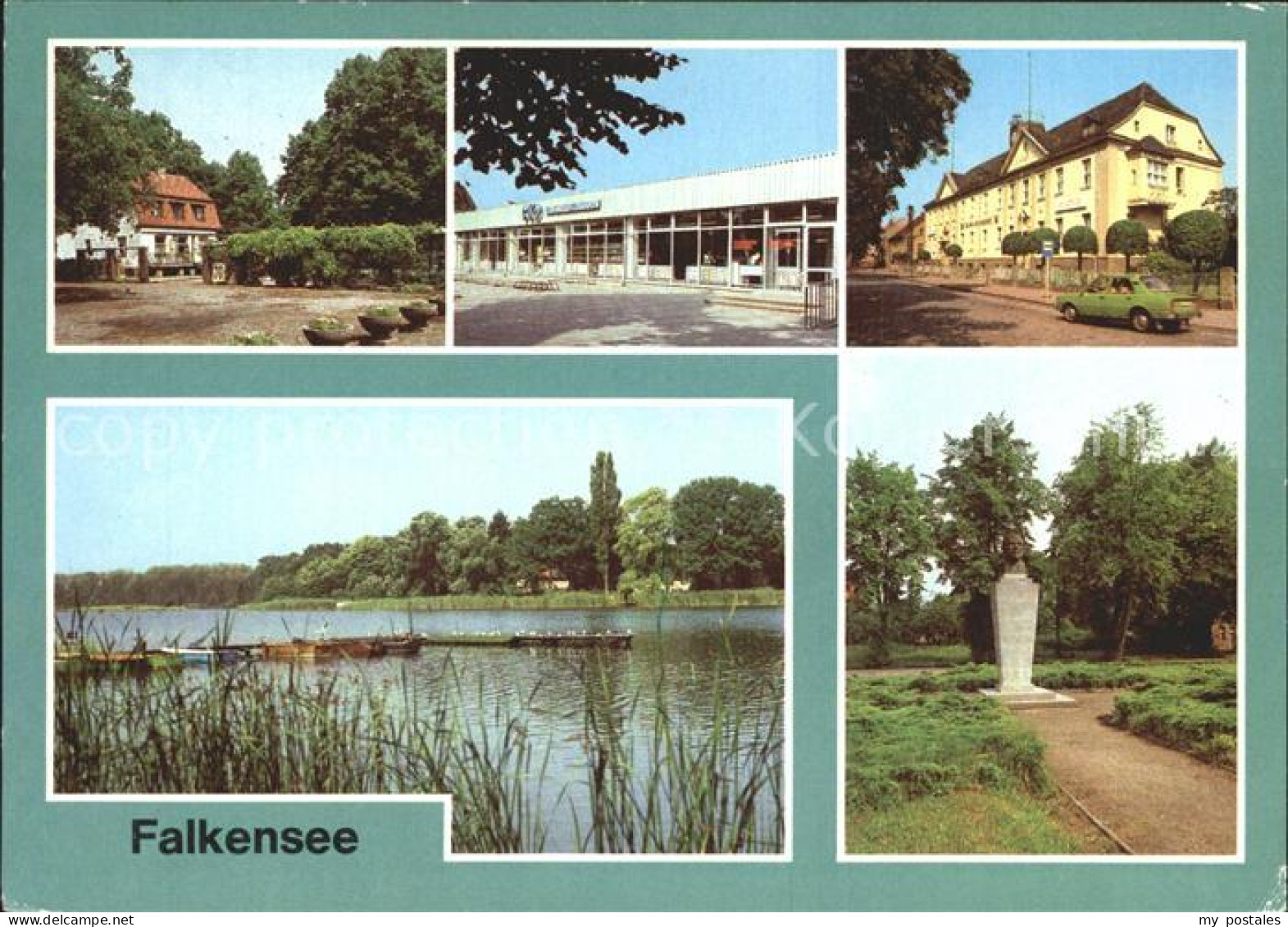 Falkensee Gaststaette Seeblick Neue Kaufhalle Strasse der Jugend See Lenindenkma