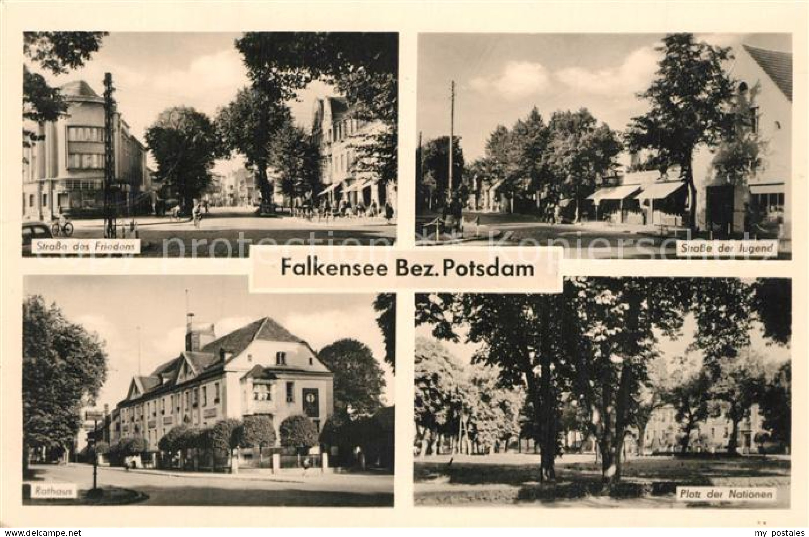 Falkensee Strasse des Friedens Strasse der Jugend Rathaus Platz der Nationen