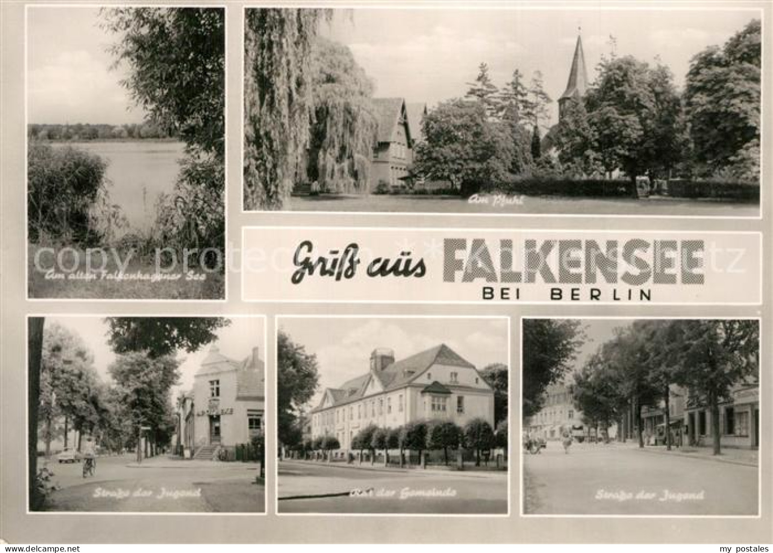 Falkensee Uferpartie alter Falkenhagener See Partie am Pfuhl Strasse der Jugend