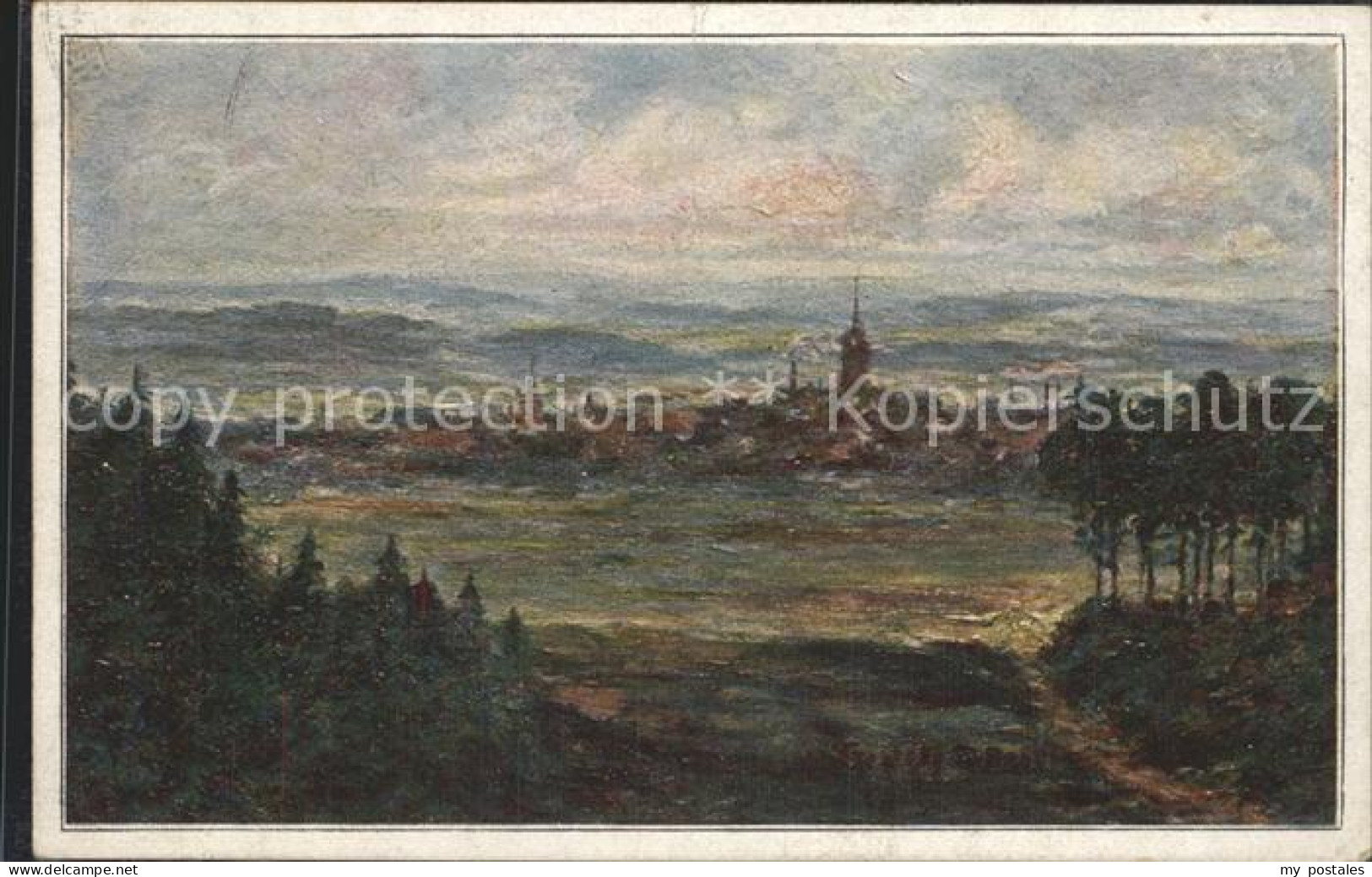 Falkenstein Vogtland Panorama Gemaelde