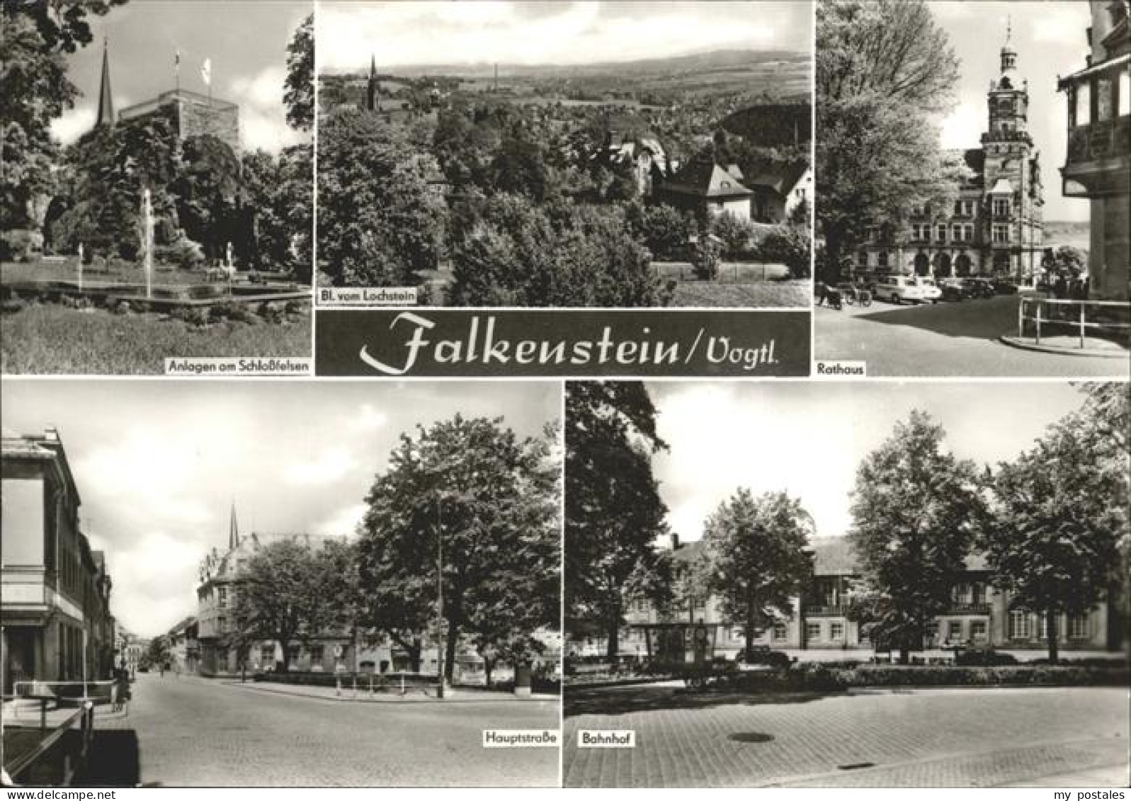 Falkenstein Vogtland Rathaus Lochstein Hauptstrasse Bahnhof