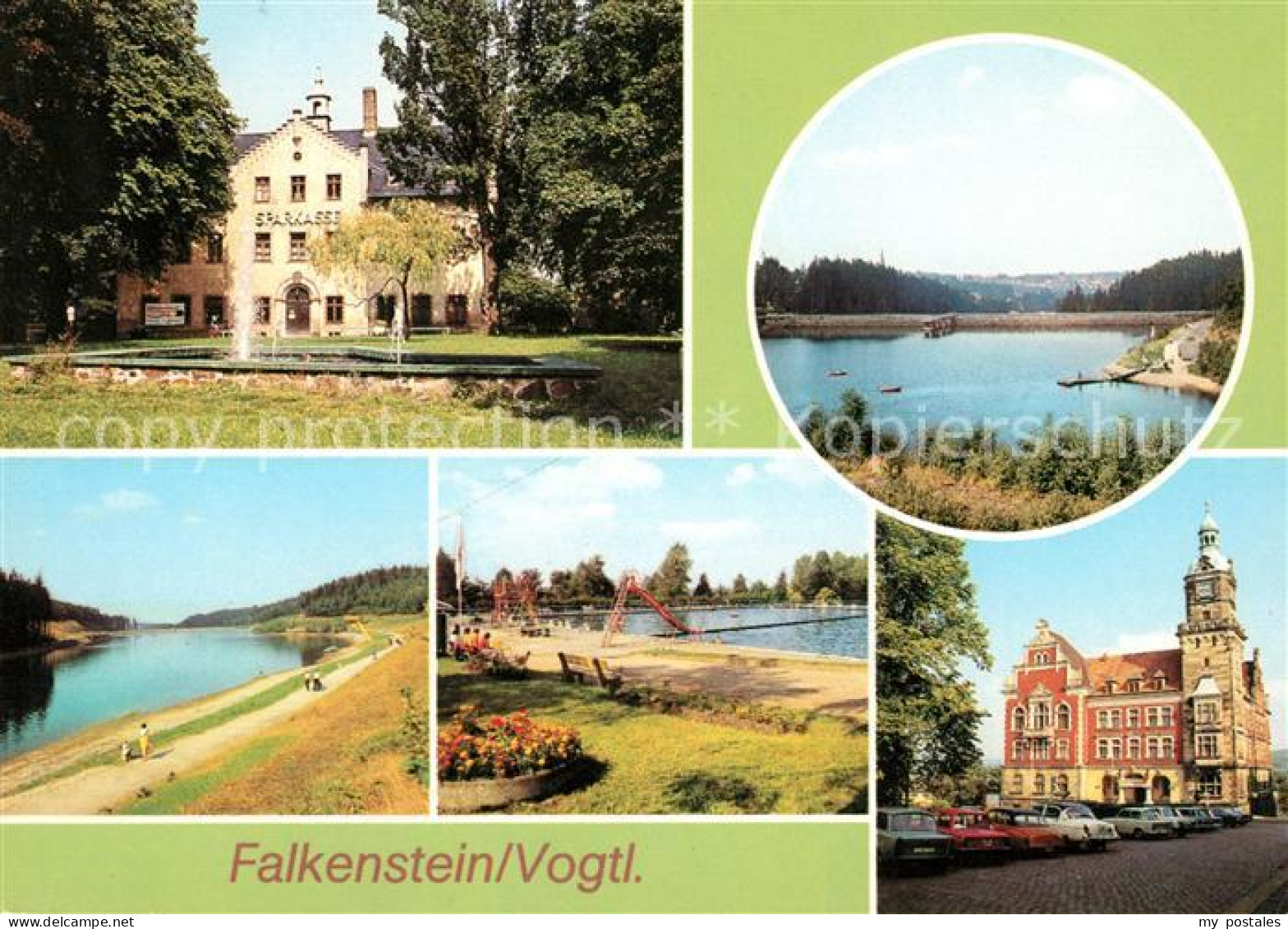 Falkenstein Vogtland Schloss Talsperre Sperrmauer Freibad Rathaus