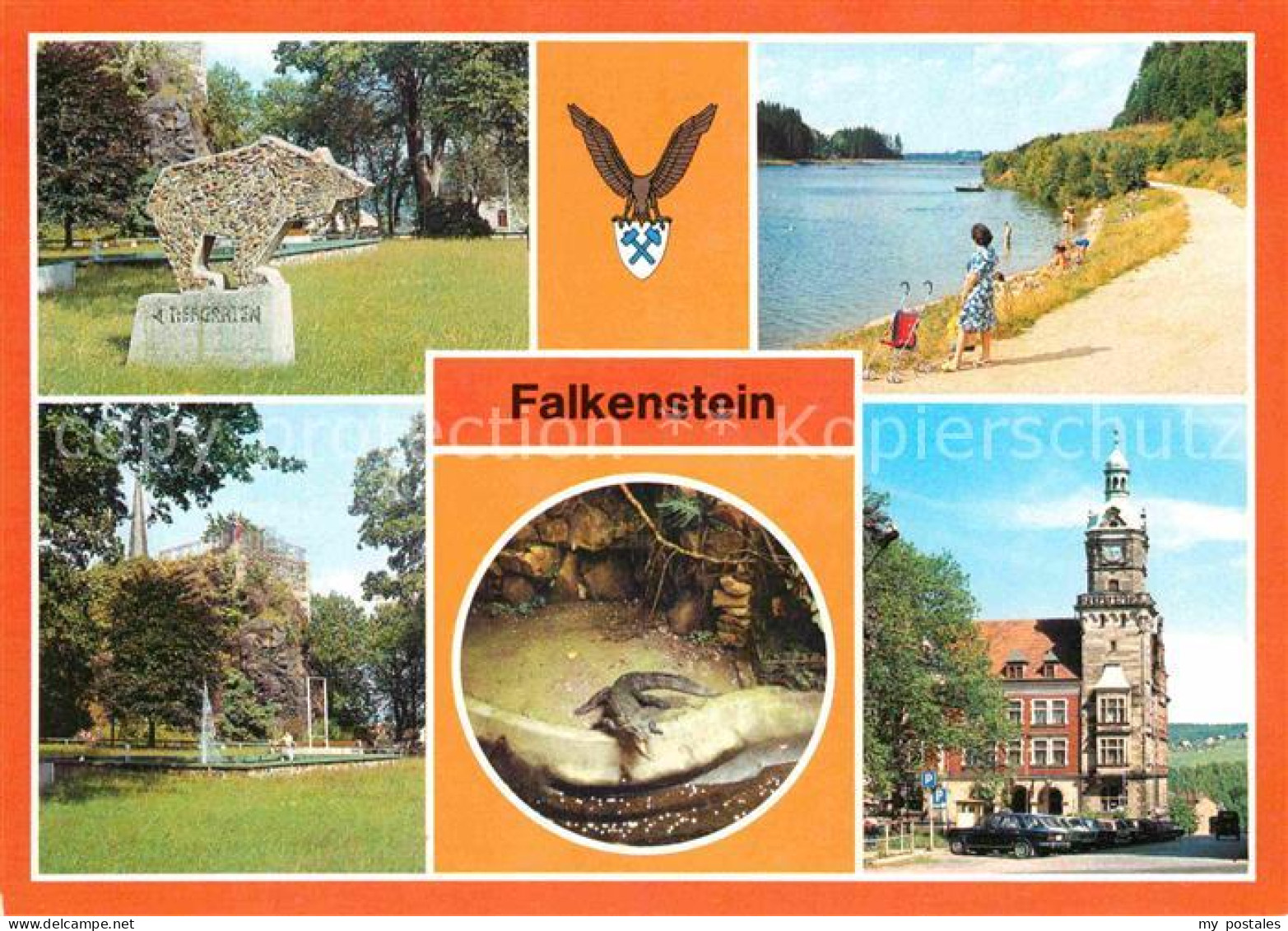 Falkenstein Vogtland Schlossfelsen Talsperre Tierpark Krokodil Rathaus