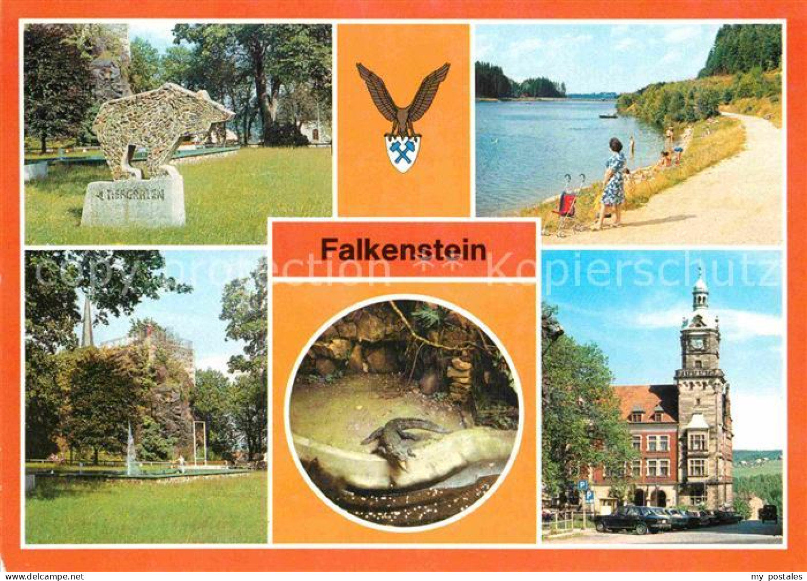 Falkenstein Vogtland Schlossfelsne Talsperre Tierpark Krokodil Rathaus
